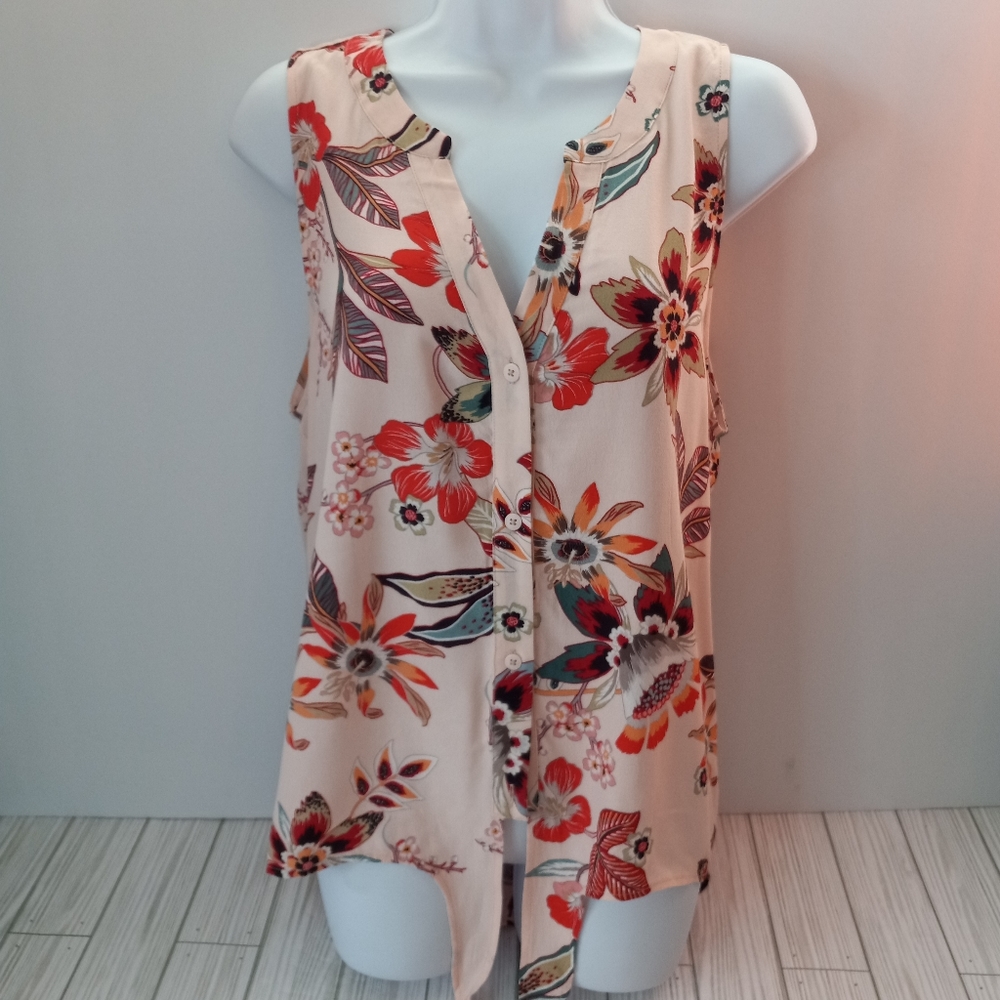Sanctuary Desert Floral Tie Front Top